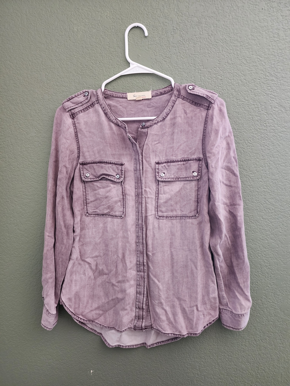 Vince Camuto Lavender-Purple Button Front Shirt